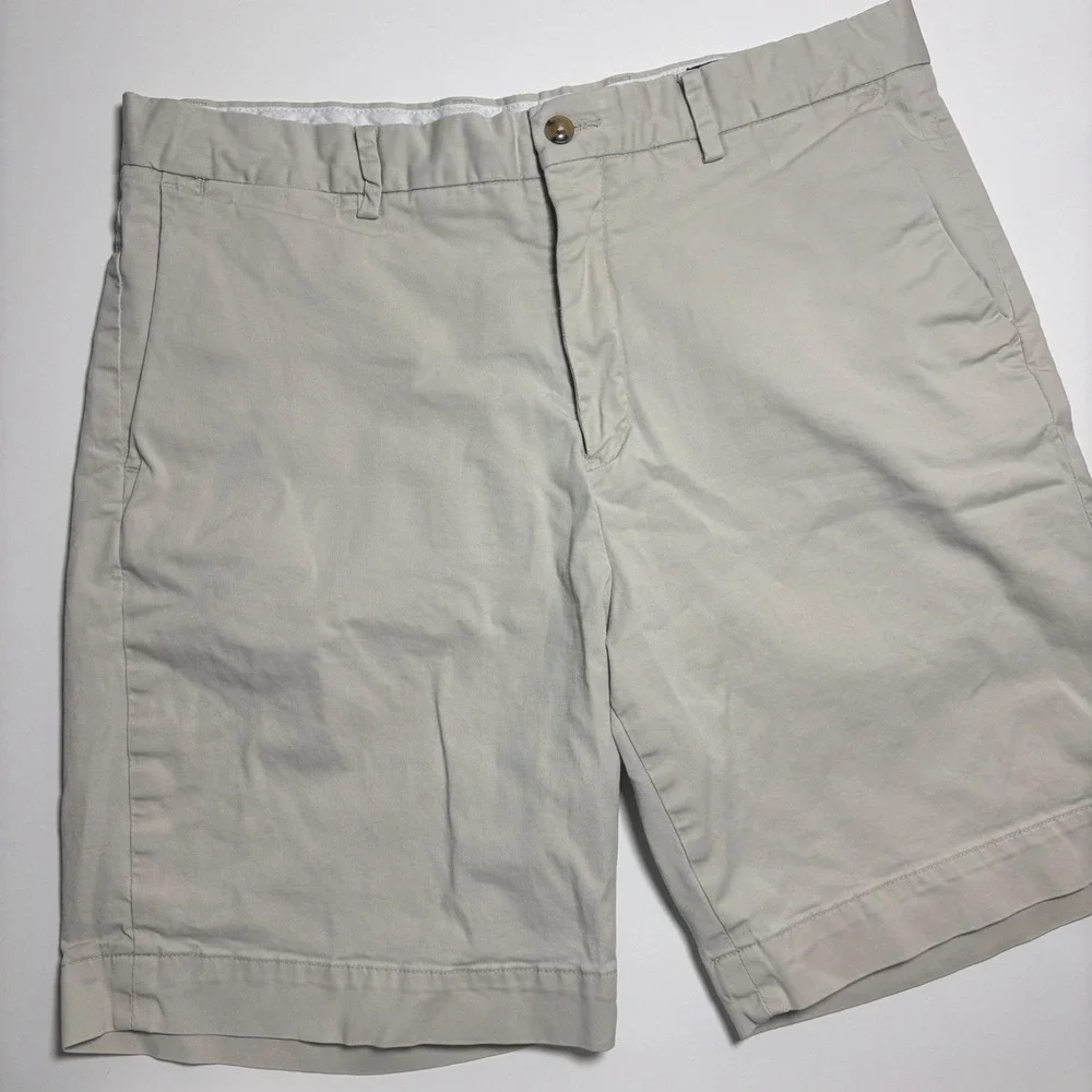 Polo Ralph Lauren Chino Shorts Men's Sz 33‎ Classic Fit Stretch Tan Khaki Preppy